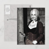 Macabre Mistress Gothic Vampire Briefkaart (Voorkant / Achterkant)