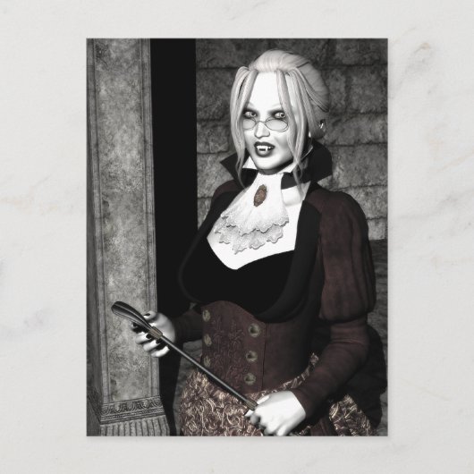 Macabre Mistress Gothic Vampire Briefkaart (Voorkant)