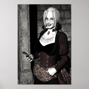 Macabre Mistress Gothic Vampire Poster
