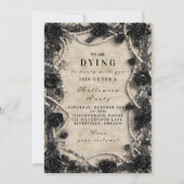 Macabre Roos Gothic Halloween Bijeenkomst Kaart (Voorkant)