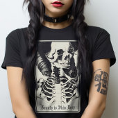 Macabre Skelet Skull Beauty Tarot Victoriaans Goth T-shirt