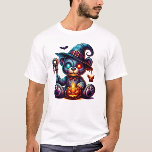 Macabre Skeleton Teddybeer T-shirt (Voorkant)