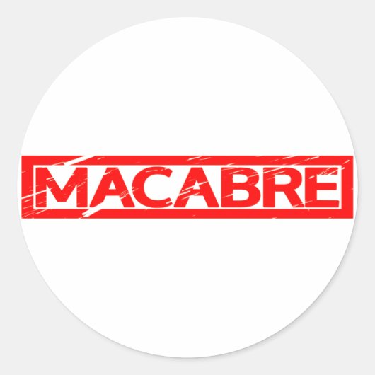 Macabre Stamp Ronde Sticker (Voorkant)