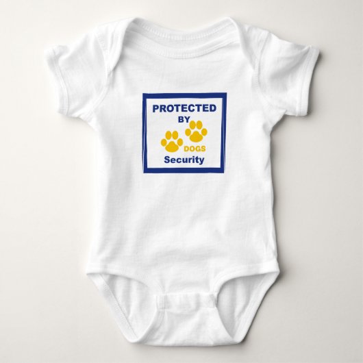 Macacão Baby PROTEGIDO POR CÃES Romper (Voorkant)
