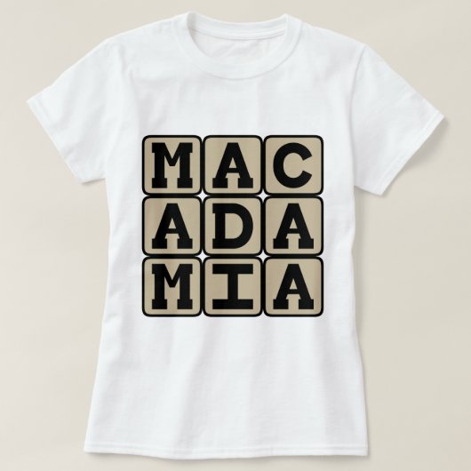 Macadamia, Hawaïaanse noot T-shirt (Design voorkant)
