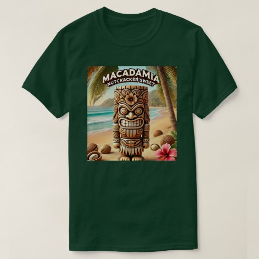 Macadamia Notenkraker Sweet Tiki Style T-shirt (Design voorkant)