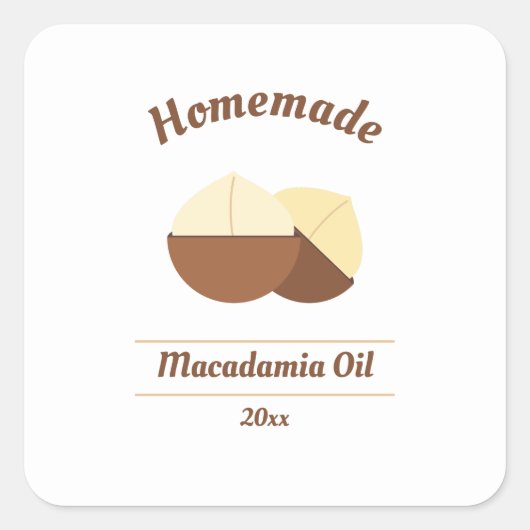 Macadamia Olielabel Sticker (Voorkant)