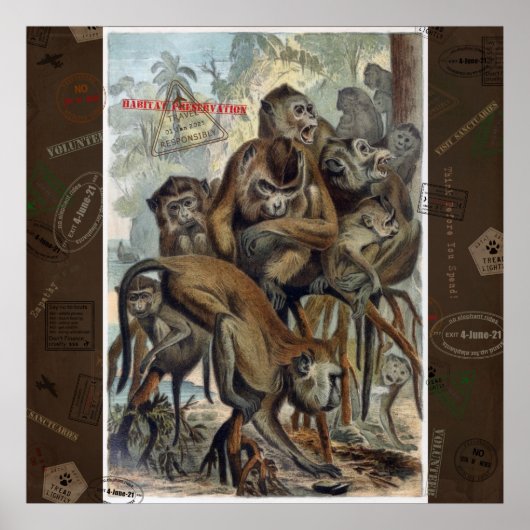 Macaken voor verantwoordelijk reizen poster (Voorkant)