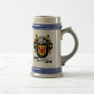 MacAlister Coat of Arms Stein - Familie Crest Bierpul