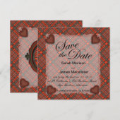 Macalister Scottish clan tartan - Pset Save The Date (Voorkant / Achterkant)