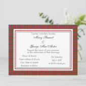 MacAlister Scottish Wedding Invitation Kaart (Staand voorkant)