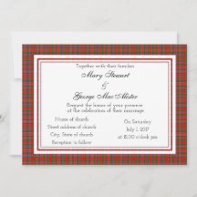 MacAlister Scottish Wedding Invitation