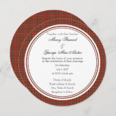 MacAlister Scottish Wedding Round Invitation Kaart (Voorkant / Achterkant)
