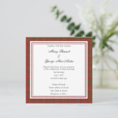 MacAlister Scottish Wedding Square Invitation Kaart (Staand voorkant)