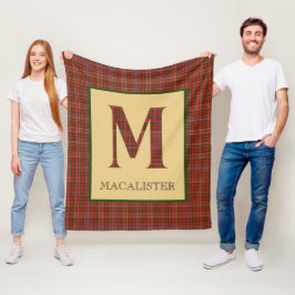 MacAlister Tartan Monogram M Fleece Deken