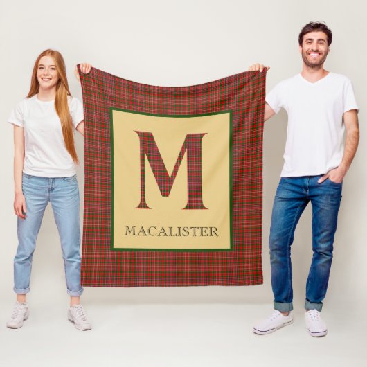 MacAlister Tartan Monogram M Fleece Deken (In situ)