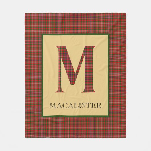 MacAlister Tartan Monogram M Fleece Deken (Voorkant)