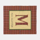 MacAlister Tartan Monogram M Fleece Deken (Voorkant (Horizontaal))