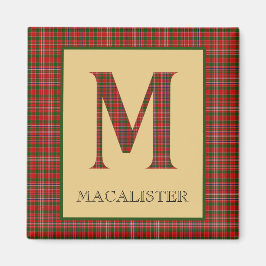 MacAlister Tartan Monogram M  Magneet
