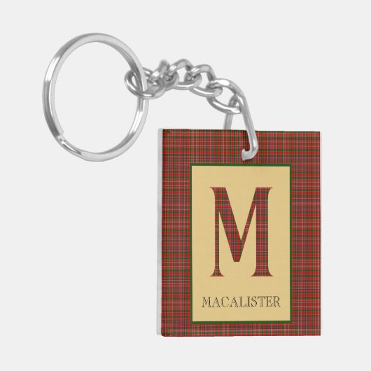 MacAlister Tartan Monogram M Sleutelhanger (Voorkant Links)