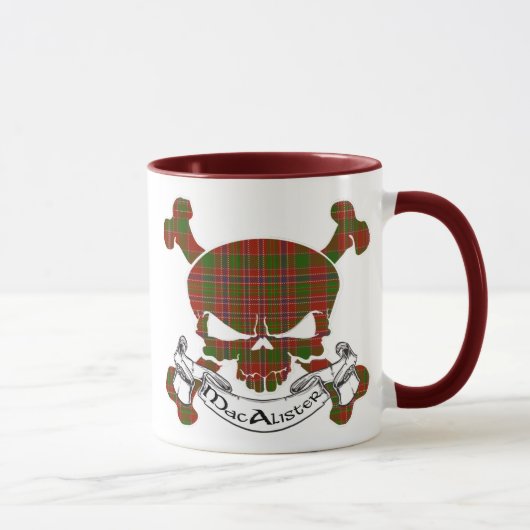 MacAlister Tartan Skull Mok (Rechts)
