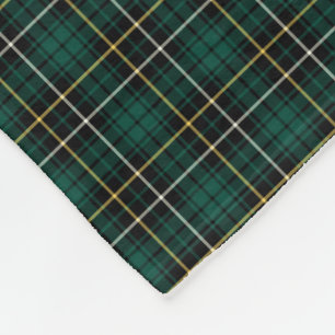 MacAlpine Clan Groen en Zwart Tartan Fleece Deken