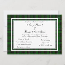 MacAlpine Scottish Wedding Invitation