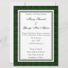 MacAlpine Scottish Wedding Invitation