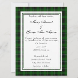 MacAlpine Scottish Wedding Invitation Kaart