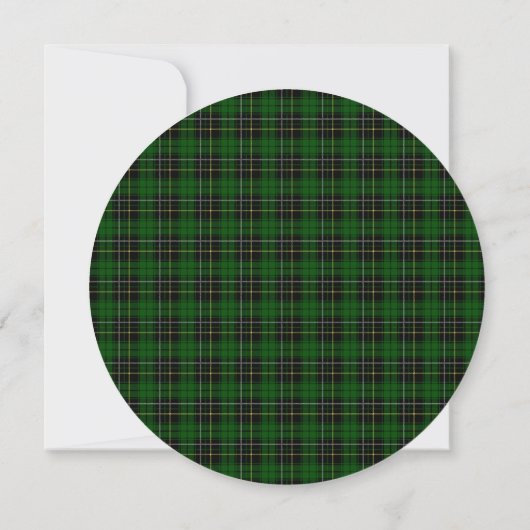 MacAlpine Scottish Wedding Round Invitation Kaart (Achterkant)