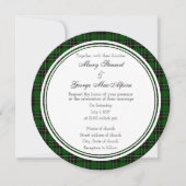 MacAlpine Scottish Wedding Round Invitation Kaart (Voorkant)