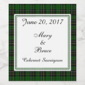 MacAlpine Scottish Wedding Wine Label Wijn Etiket (Enkel label)