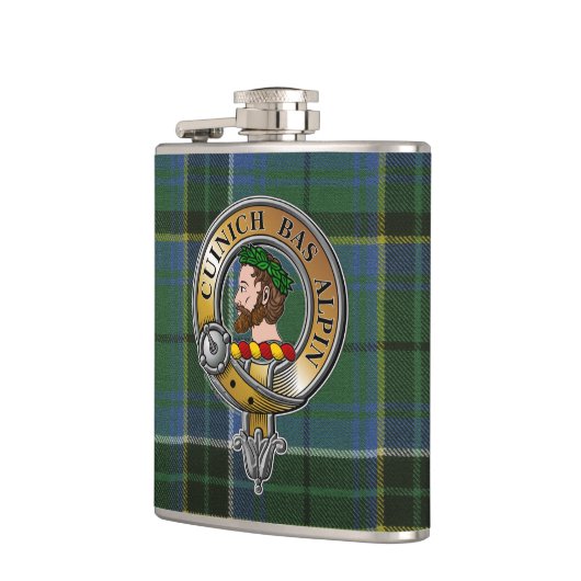 MacAlpine Tartan & Badge Heupfles (Links)