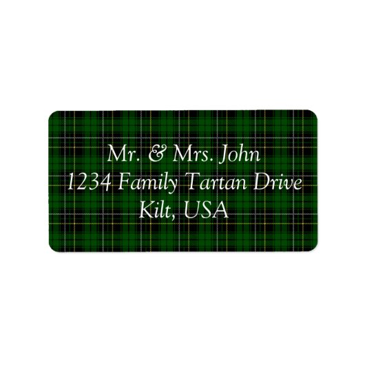 MacAlpine Tartan Label (Voorkant)