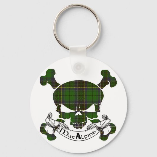 MacAlpine Tartan Skull Sleutelhanger (Voorkant)