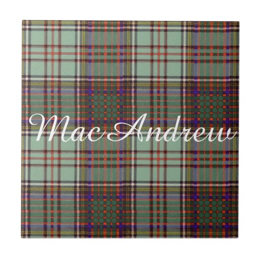 MacAndrew clan Pset Scottish kilt tartan Tegeltje (Voorkant)