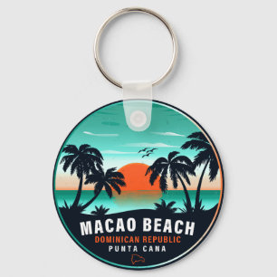 Macao Beach Dominicaanse Retro Sunset Souvenir 60s Sleutelhanger