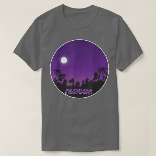 macao By night with Palms  T-shirt (Design voorkant)