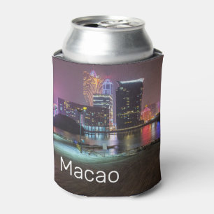 Macao Casino Skyline Panorama China Nacht keer Blikjeskoeler