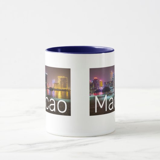 Macao Casino Skyline Panorama China Nacht keer Mok (Midden)