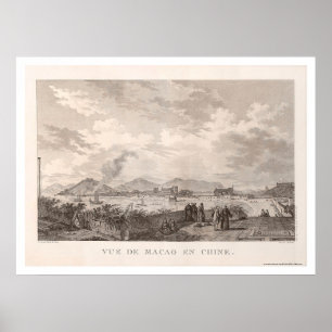 Macao, China Panoramisch Uitzicht - 1797 Poster