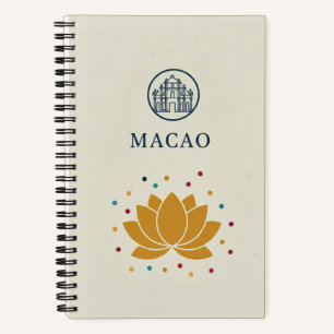 Macao Erfgoed & Ruïnes van St. Paulus Lotus Foto Notitieboek