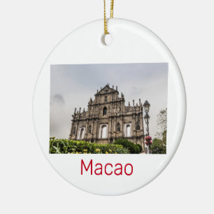 Macao Ruin of St. Paul's Church China Souvenir Keramisch Ornament