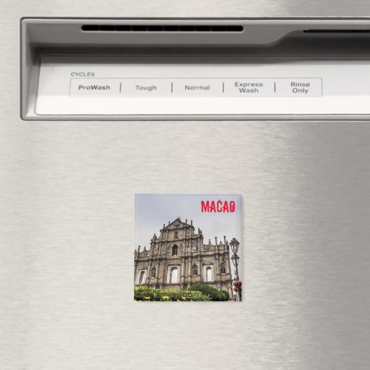 Macao Ruin of St. Paul's Church China Souvenir Magneet (Insitu (Vaatwasser))