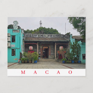 Macao Taipa tempel uitzicht ansichtkaart Briefkaart