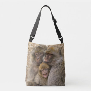 Macaque apen en Baby Crossbody Tas