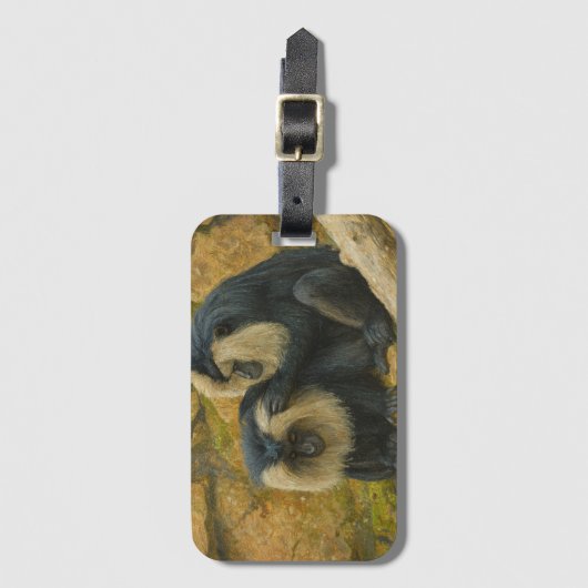 Macaque Bond - Grooming Ritueel Bagagelabel (Voorkant (verticaal))