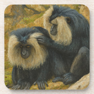 Macaque Bond - Grooming Ritueel Bier Onderzetter