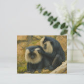 Macaque Bond - Grooming Ritueel Briefkaart (Staand voorkant)