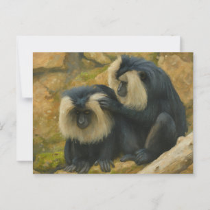 Macaque Bond - Grooming Ritueel Briefkaart